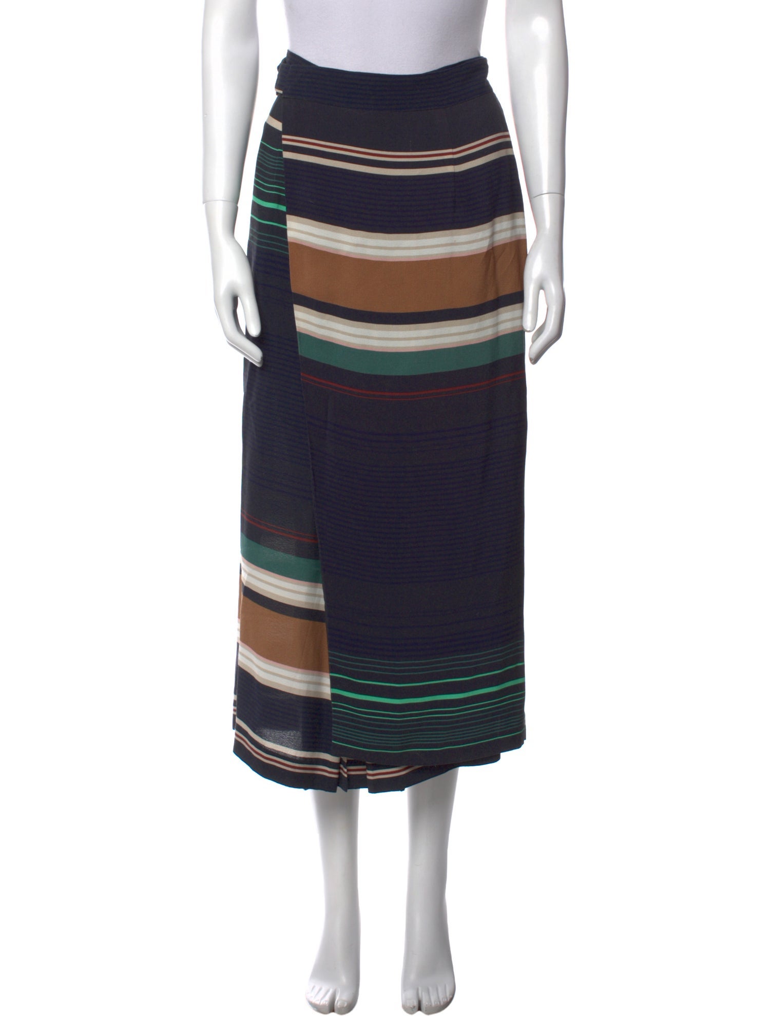 Apiece Apart Striped Midi Length Skirt