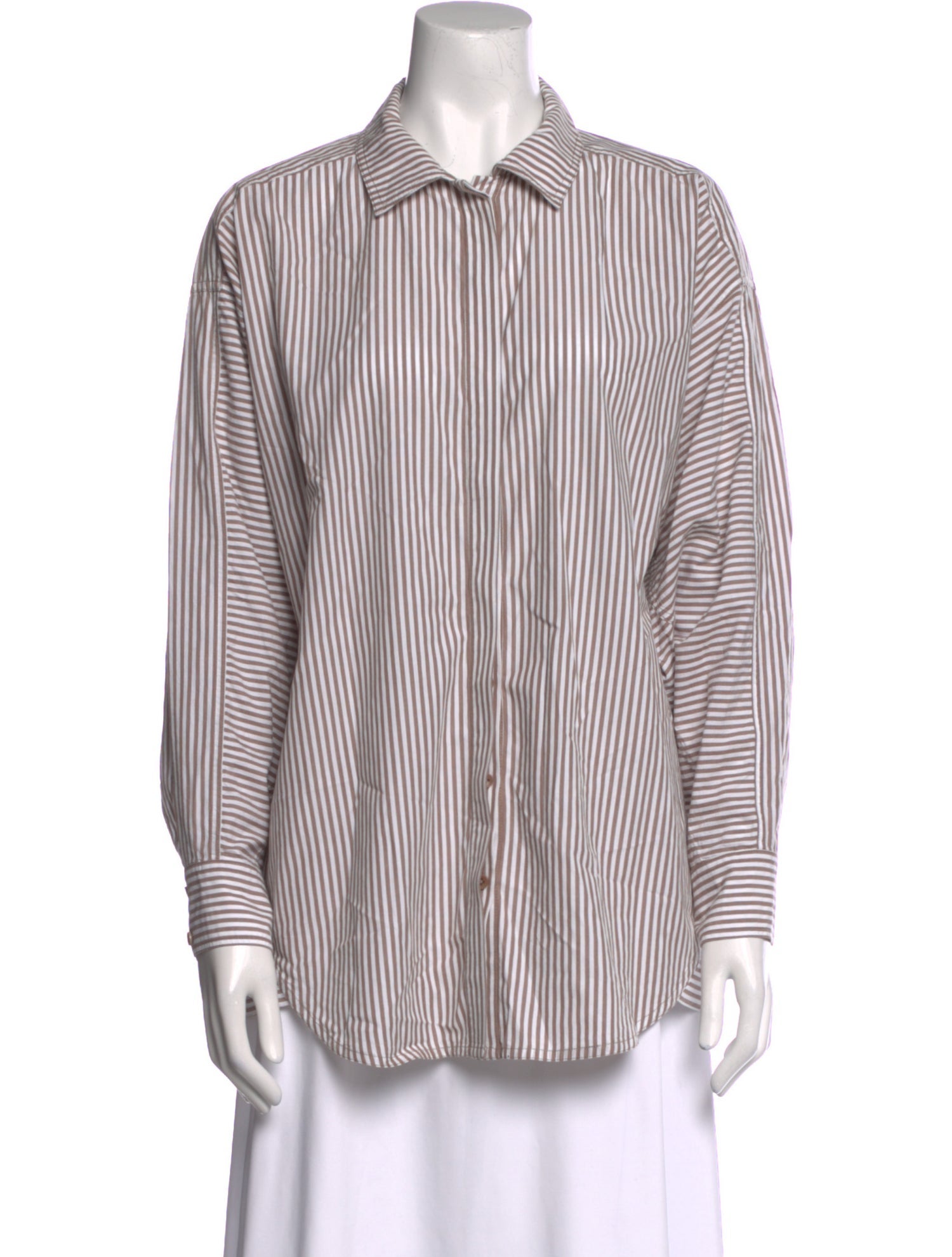 Apiece Apart Striped Long Sleeve Button-Up Top