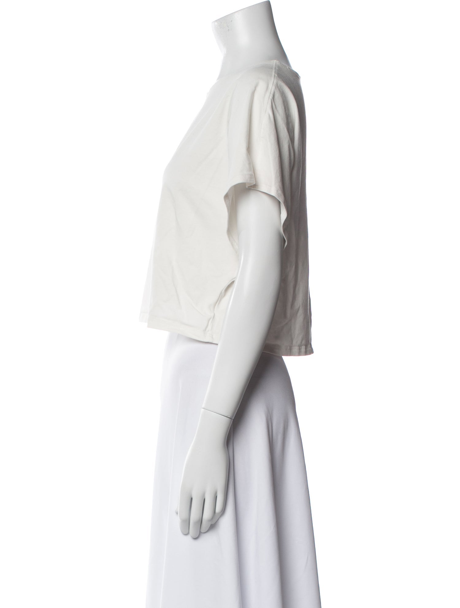 Apiece Apart Bateau Neckline Short Sleeve Crop Top