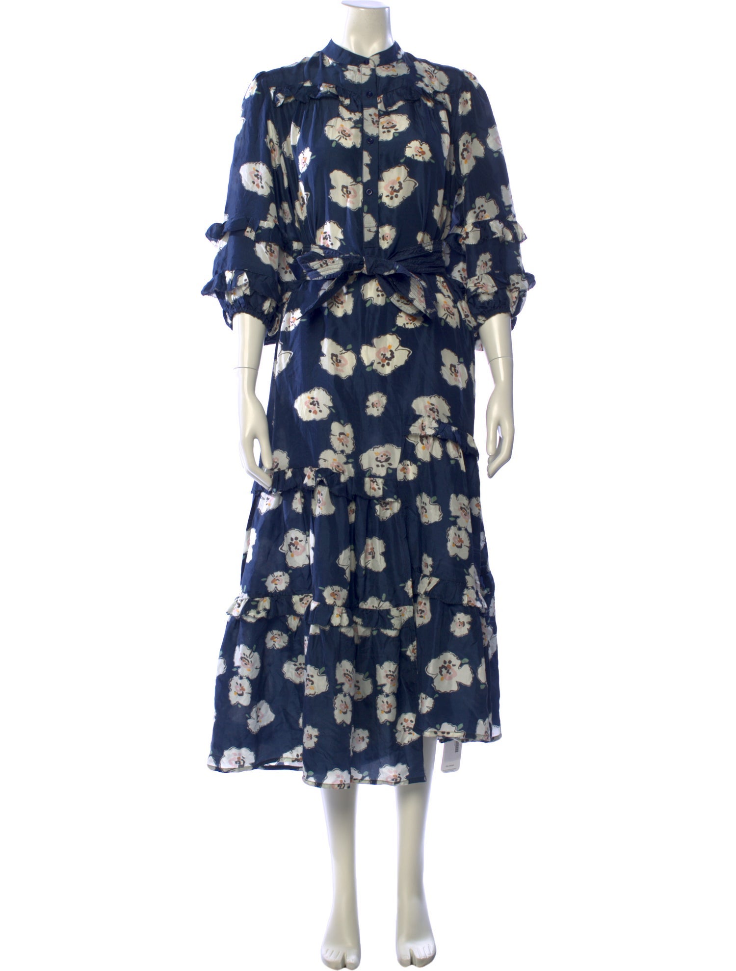 Apiece Apart Silk Midi Length Dress