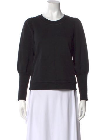 Pre-owned Apiece Apart Crew Neck Long Sleeve Sweatshirt In Black