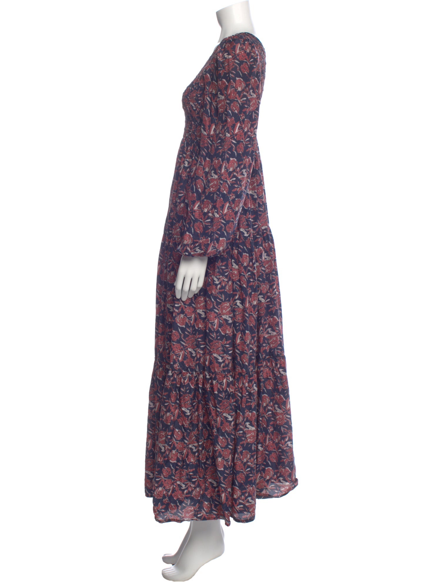 Apiece Apart Floral Print V-Neck Blouse