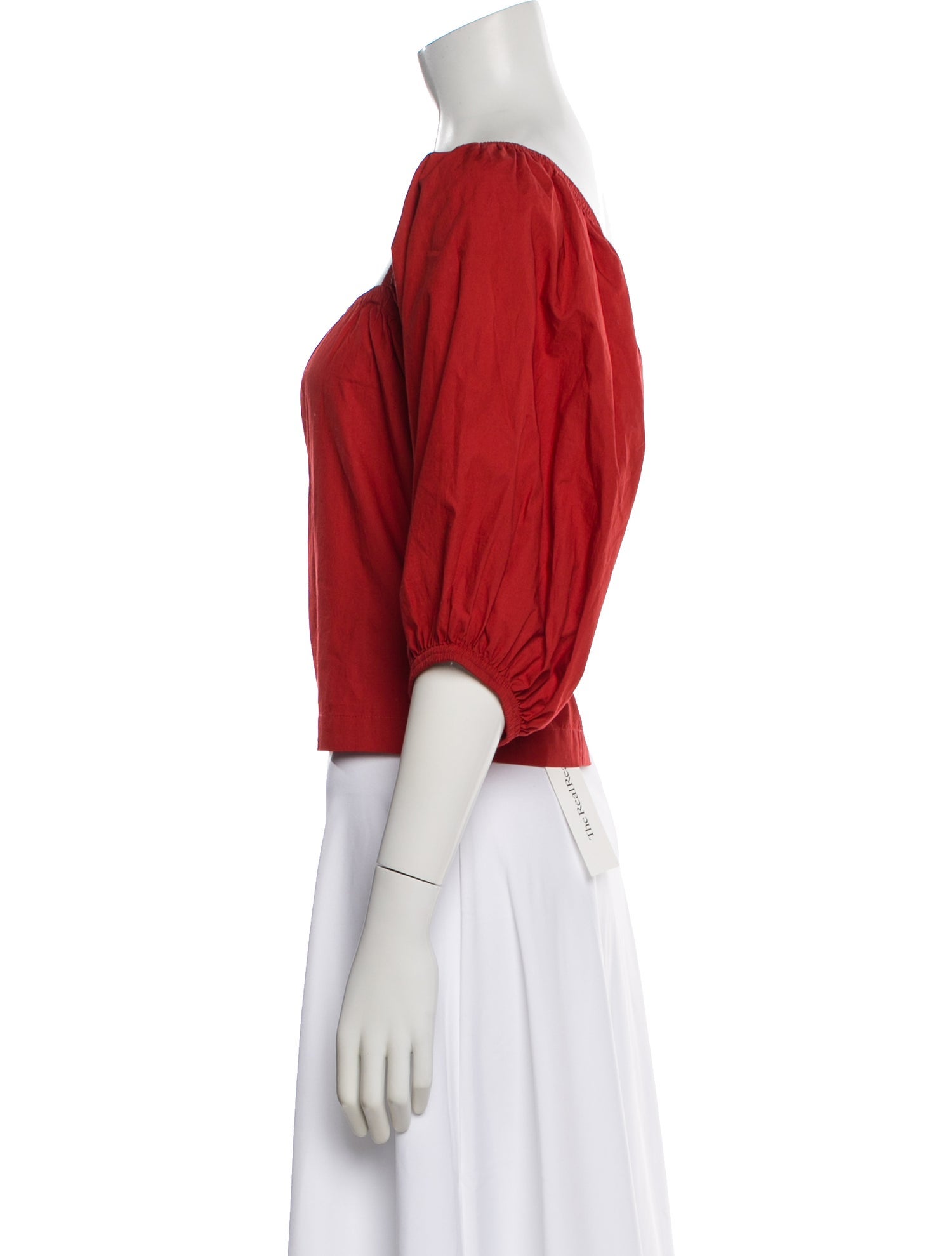 Apiece Apart Square Neckline Three-Quarter Sleeve Blouse