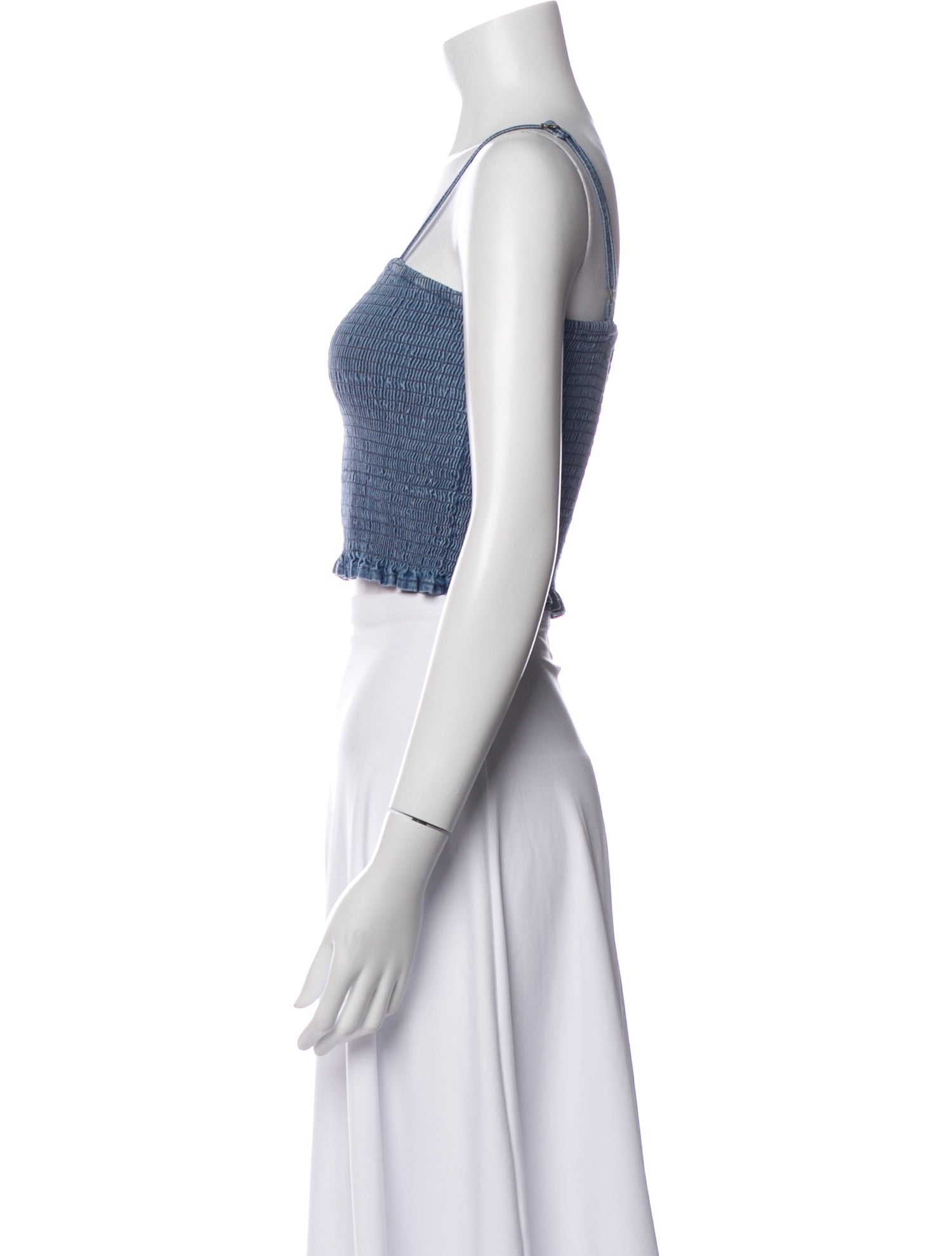 Apiece Apart Square Neckline Sleeveless Crop Top