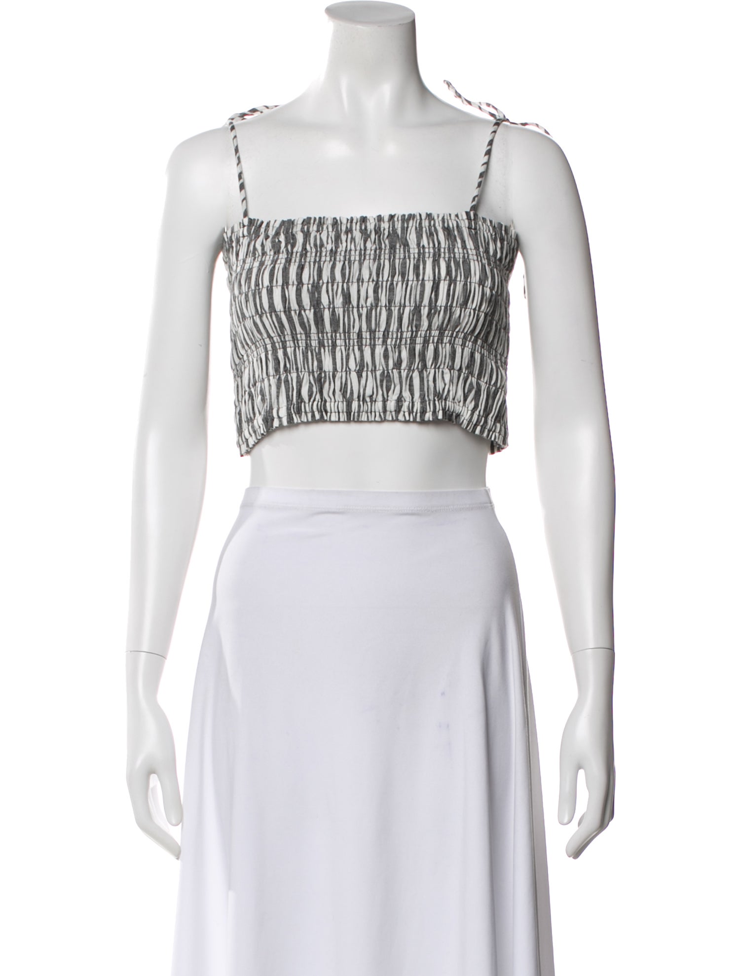 Apiece Apart Striped Square Neckline Crop Top w/ Tags