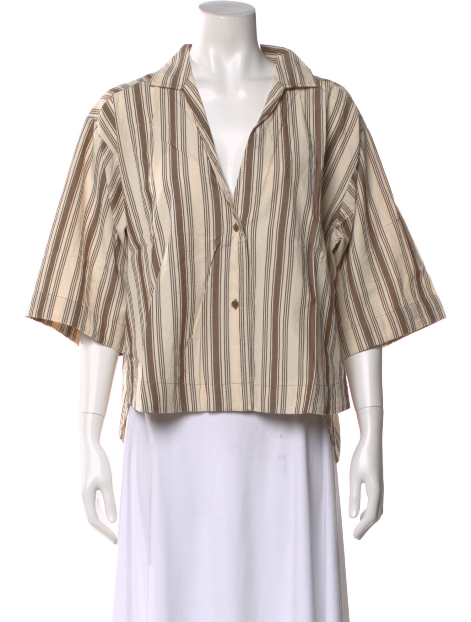 Apiece Apart Striped Short Sleeve Blouse w/ Tags