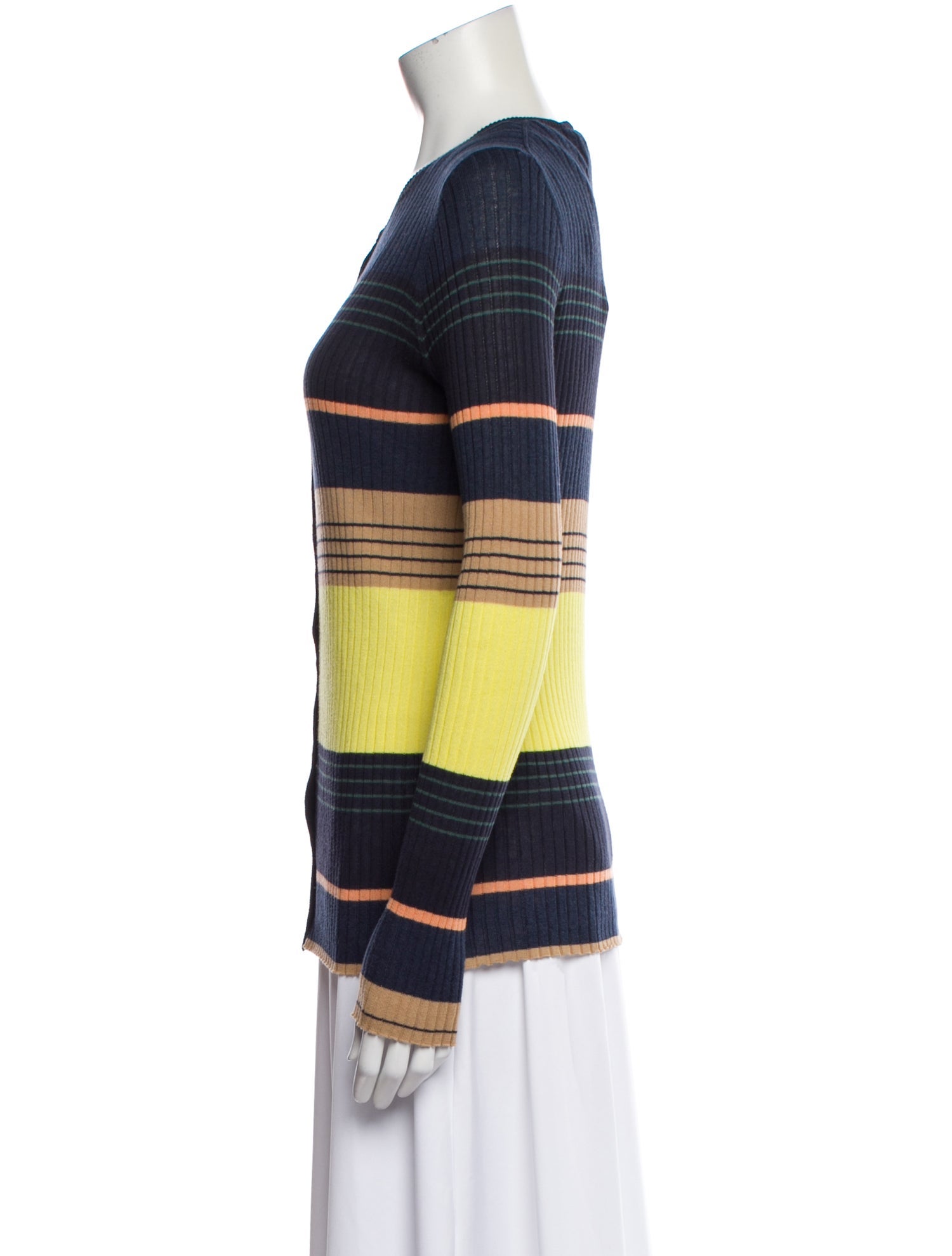 Apiece Apart Striped Scoop Neck Sweater