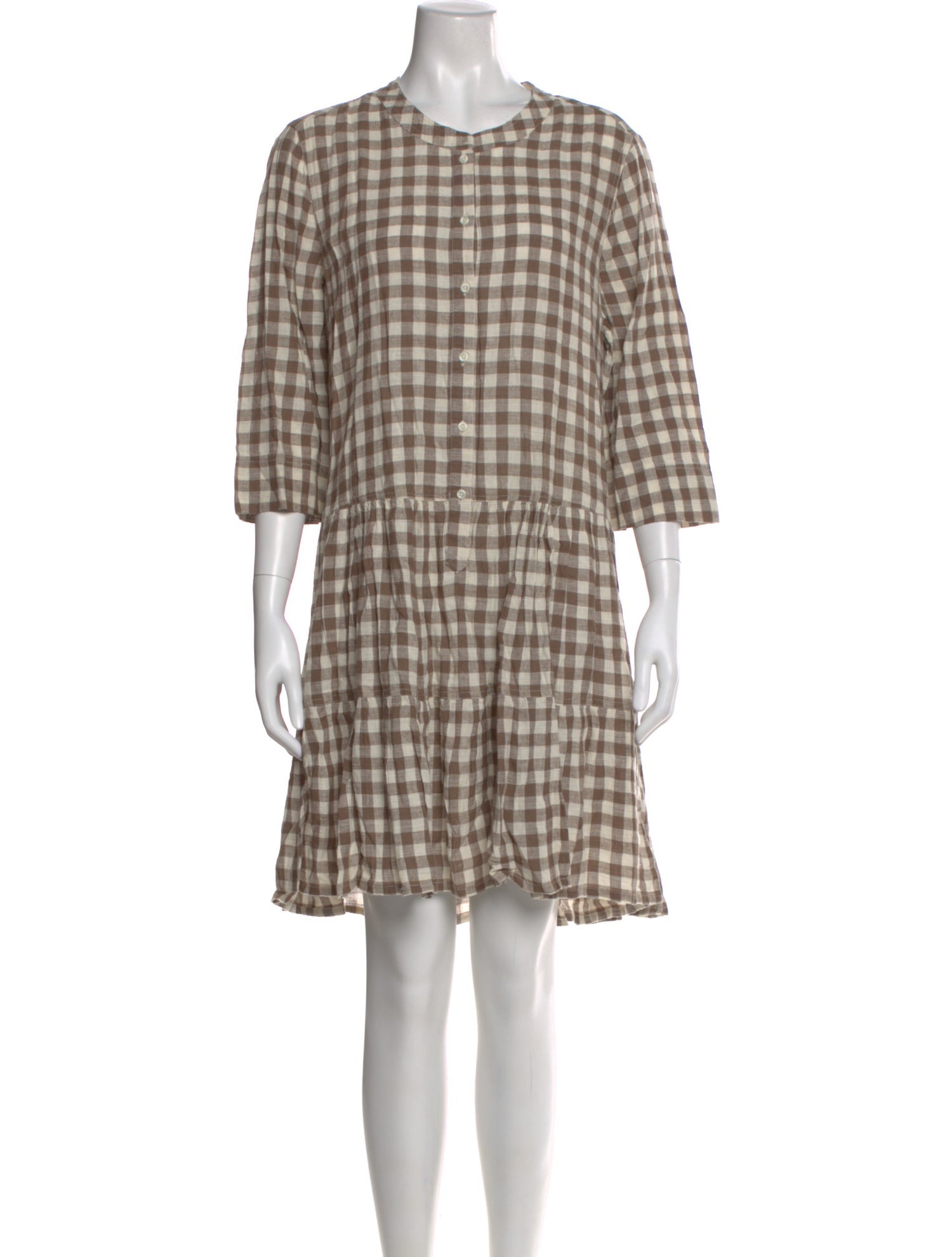 Apiece Apart Plaid Print Knee-Length Dress w/ Tags