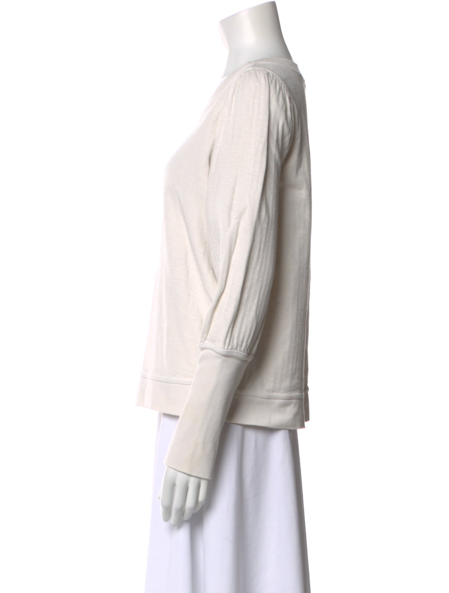 Apiece Apart Crew Neck Long Sleeve Top