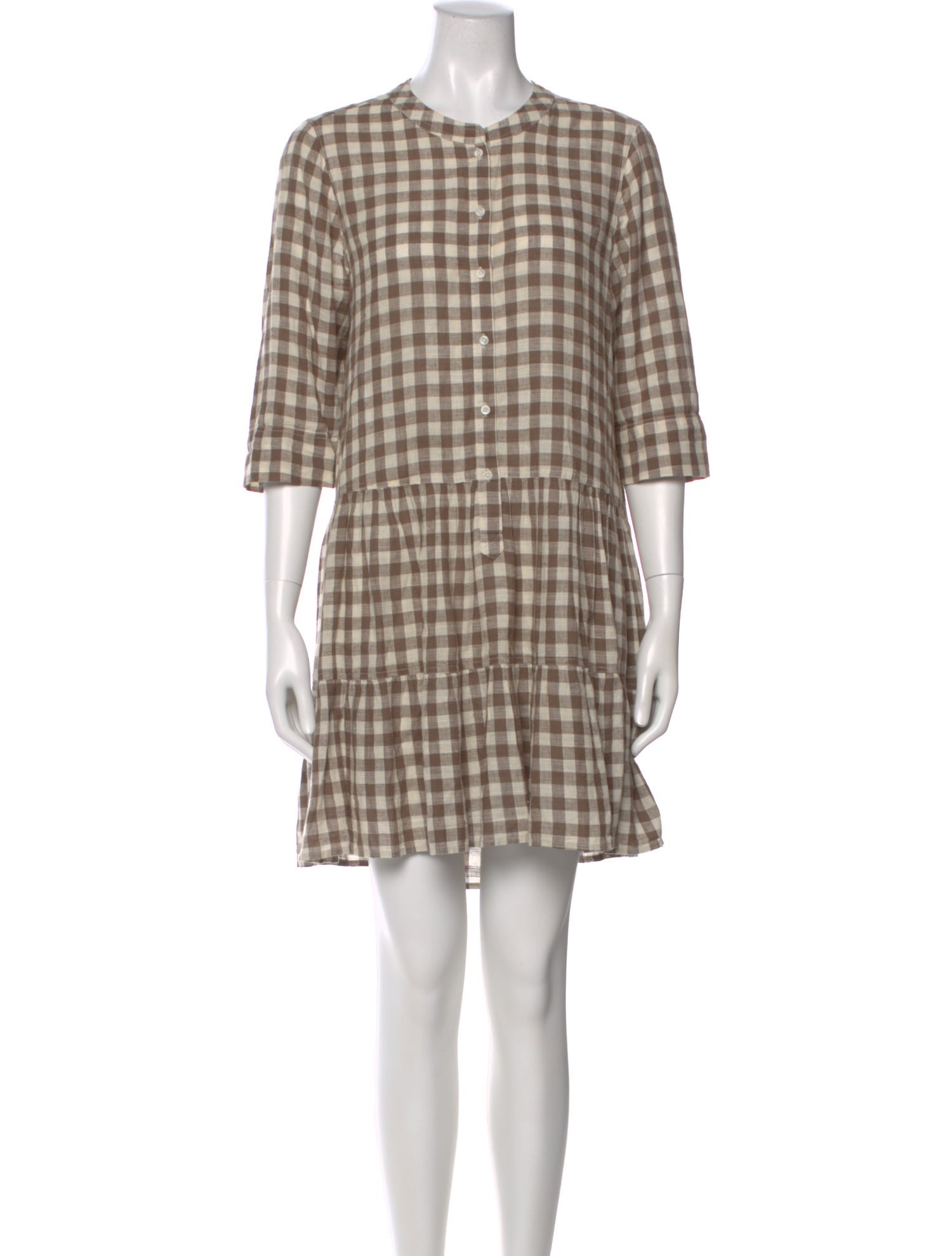 Apiece Apart Plaid Print Mini Dress