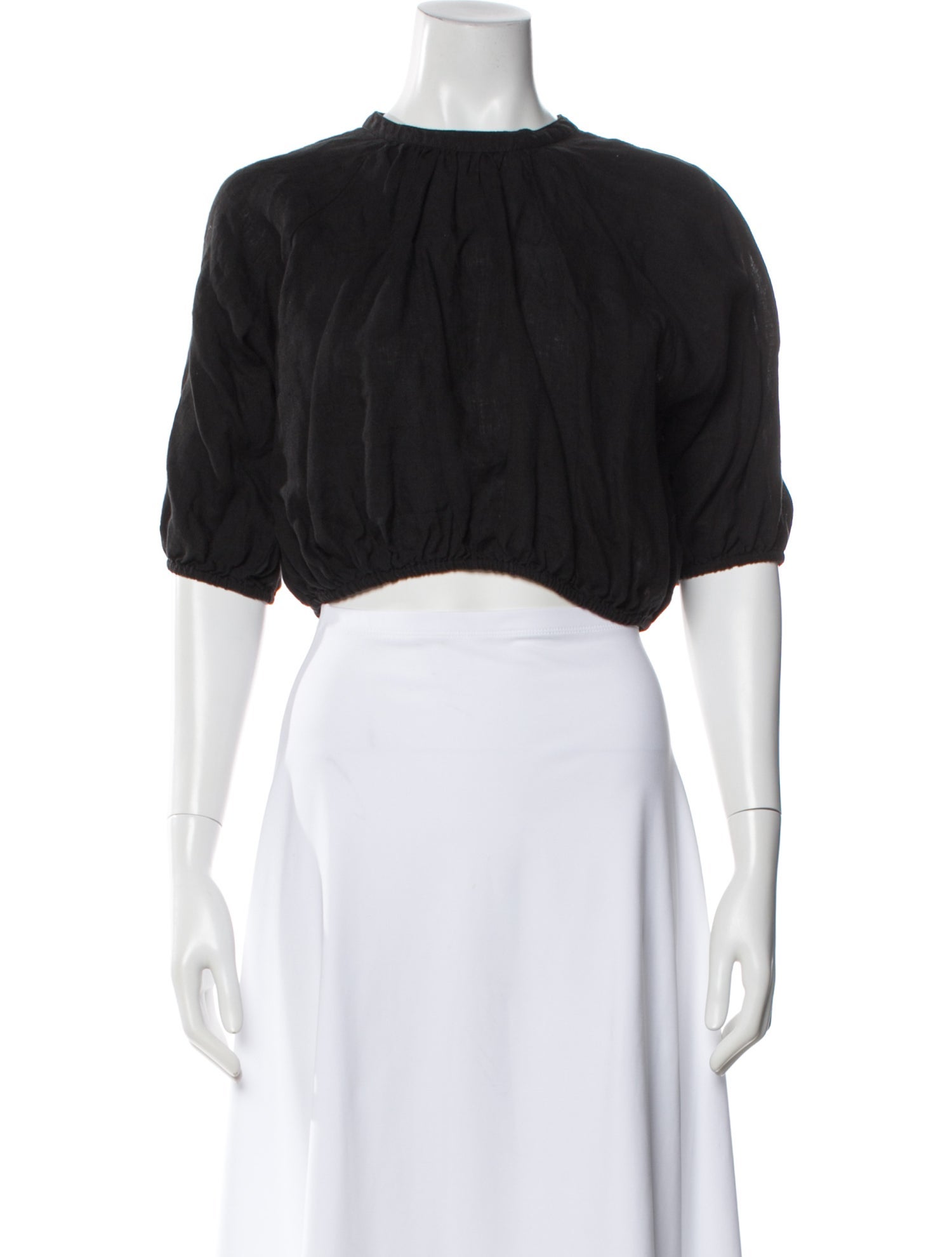 Apiece Apart Linen Crew Neck Crop Top