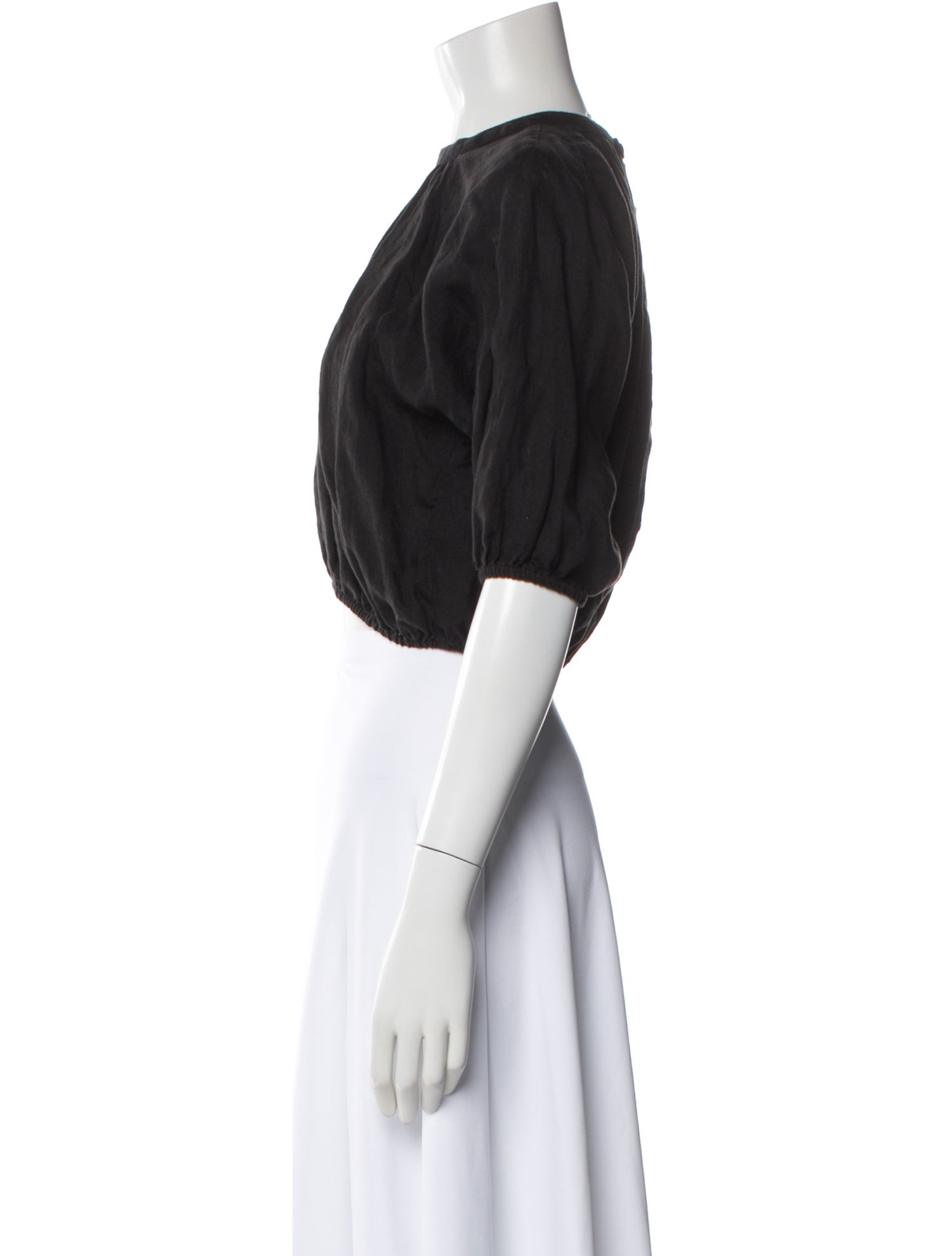 Apiece Apart Linen Crew Neck Crop Top