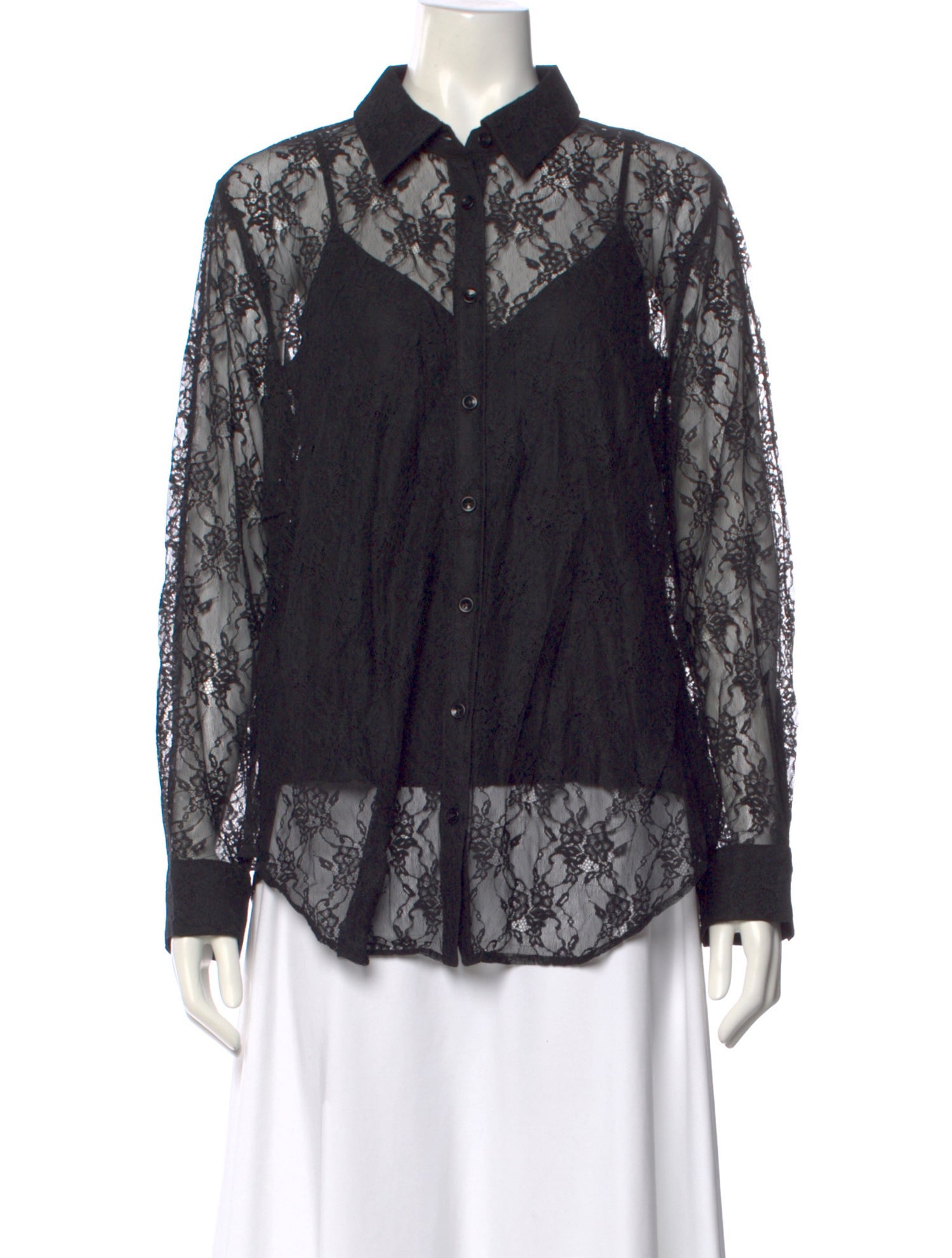Apiece Apart Lace Pattern Long Sleeve Blouse w/ Tags