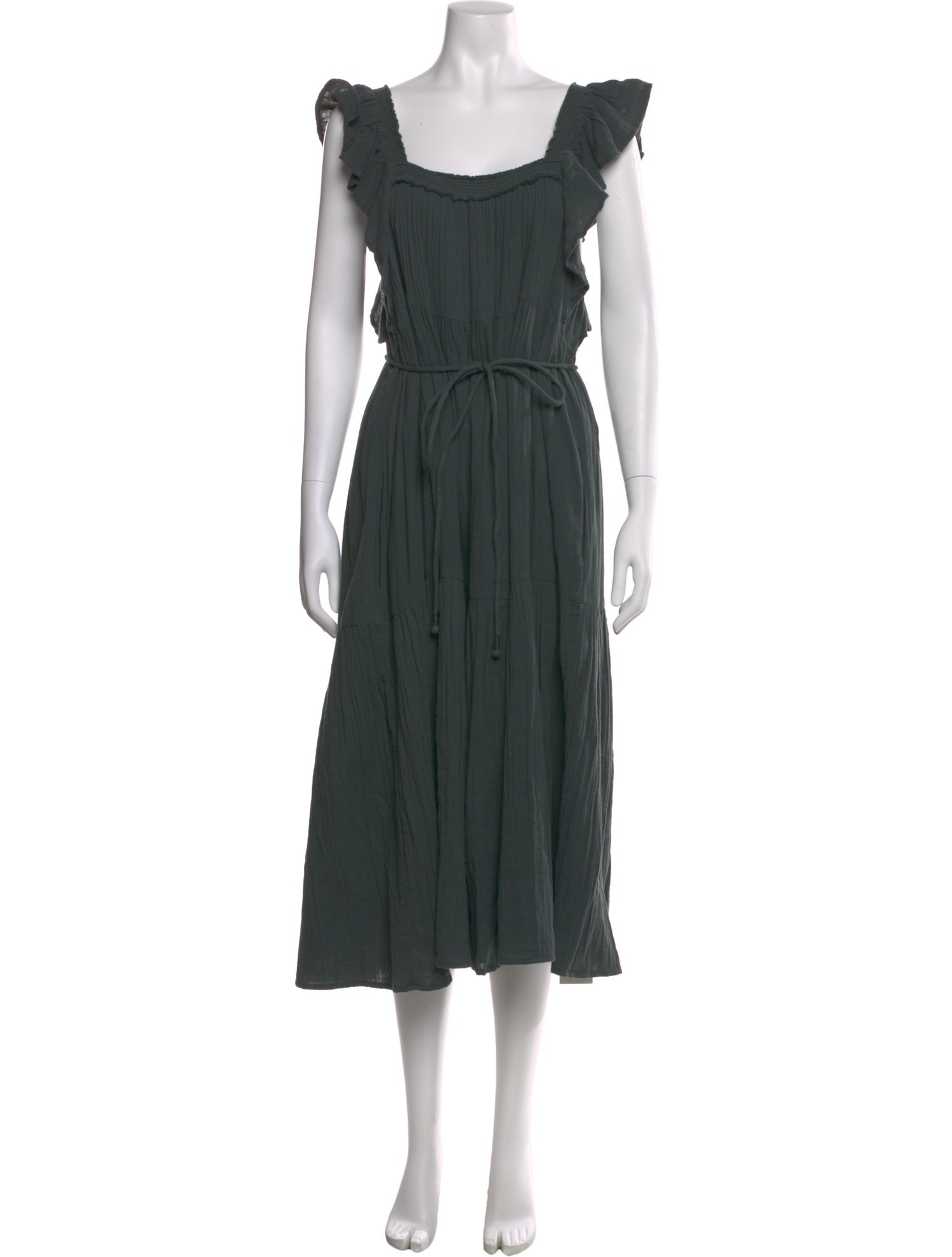 apiece apart green dress Volta Twist Midi Dress by Apiece Apart