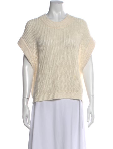 Pre-owned Apiece Apart Linen Crew Neck Sweatshirt In Neutral