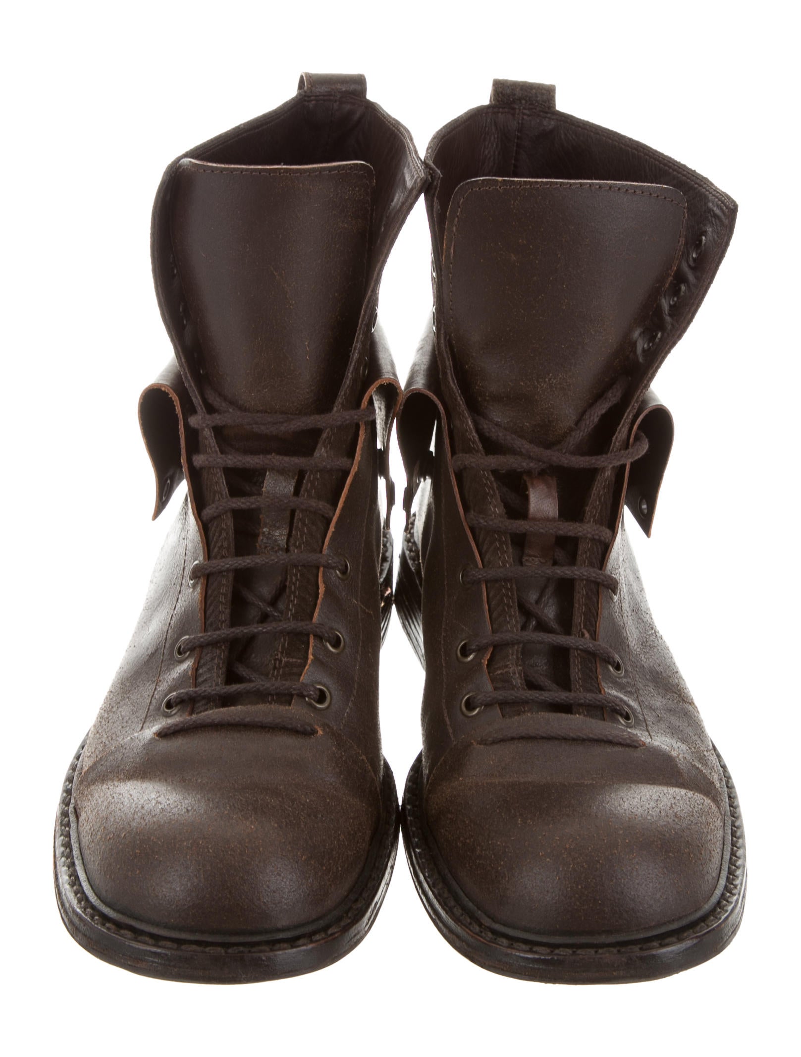 leather combat boots