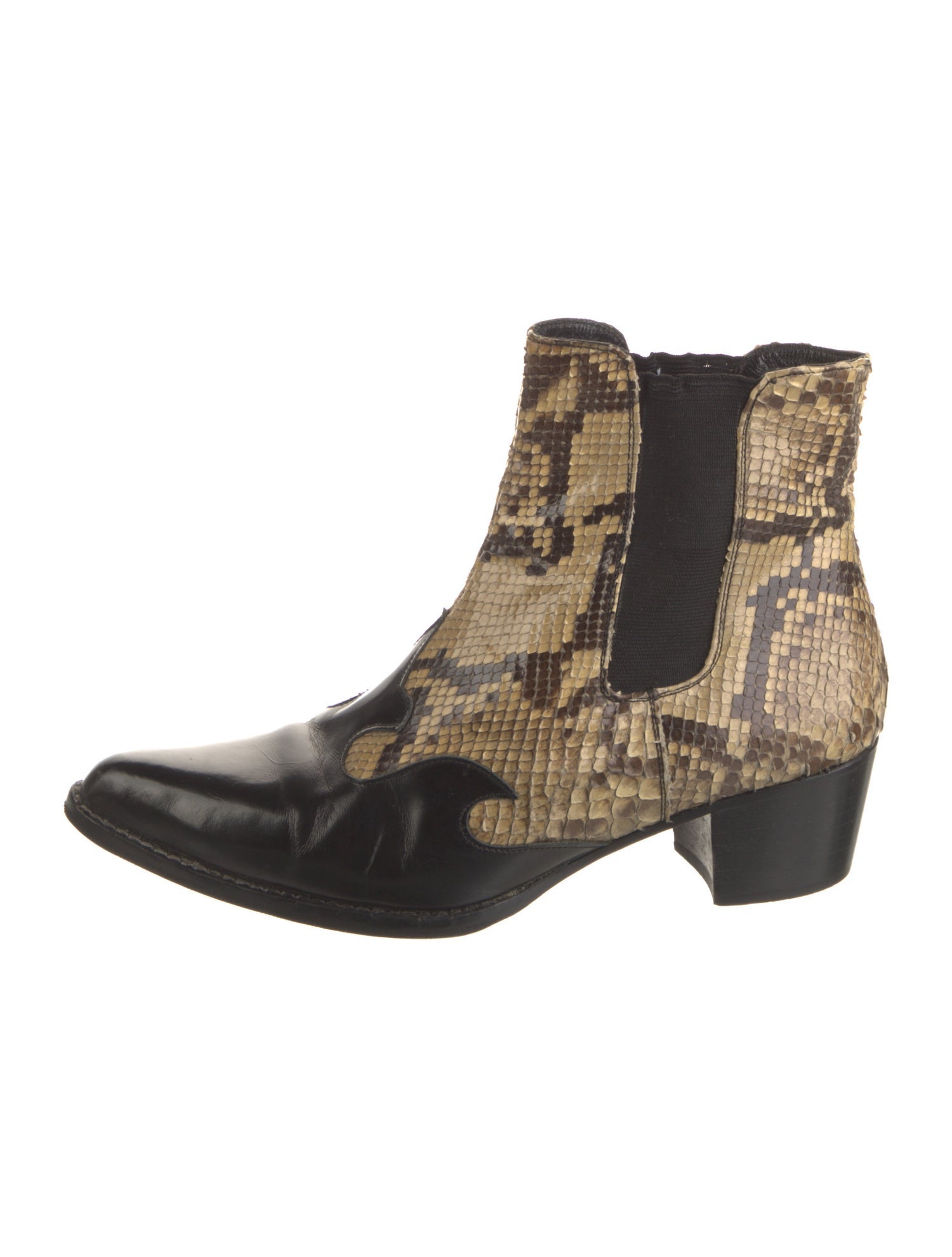 Buttero Python Printed Chelsea Boots
