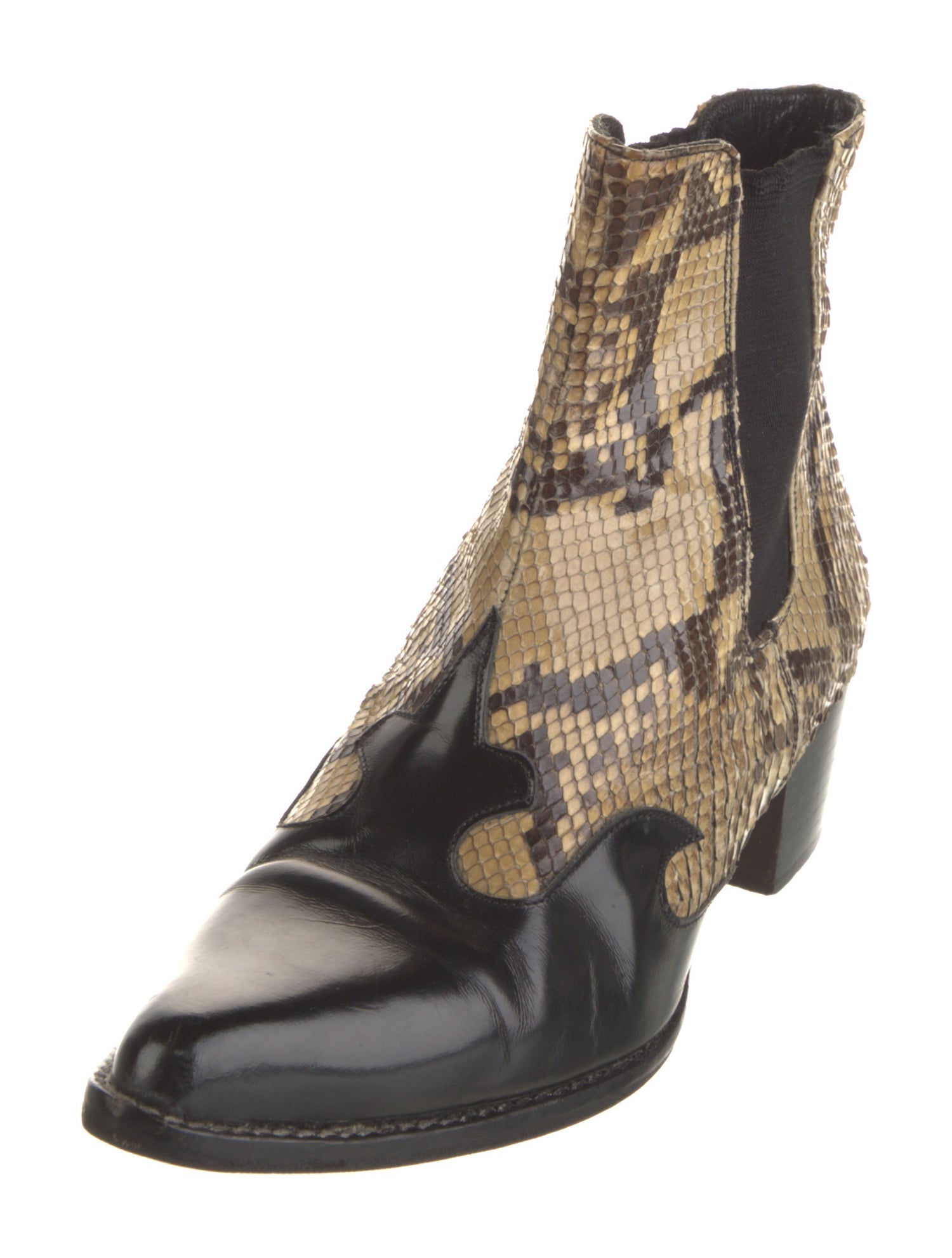 Buttero Python Printed Chelsea Boots