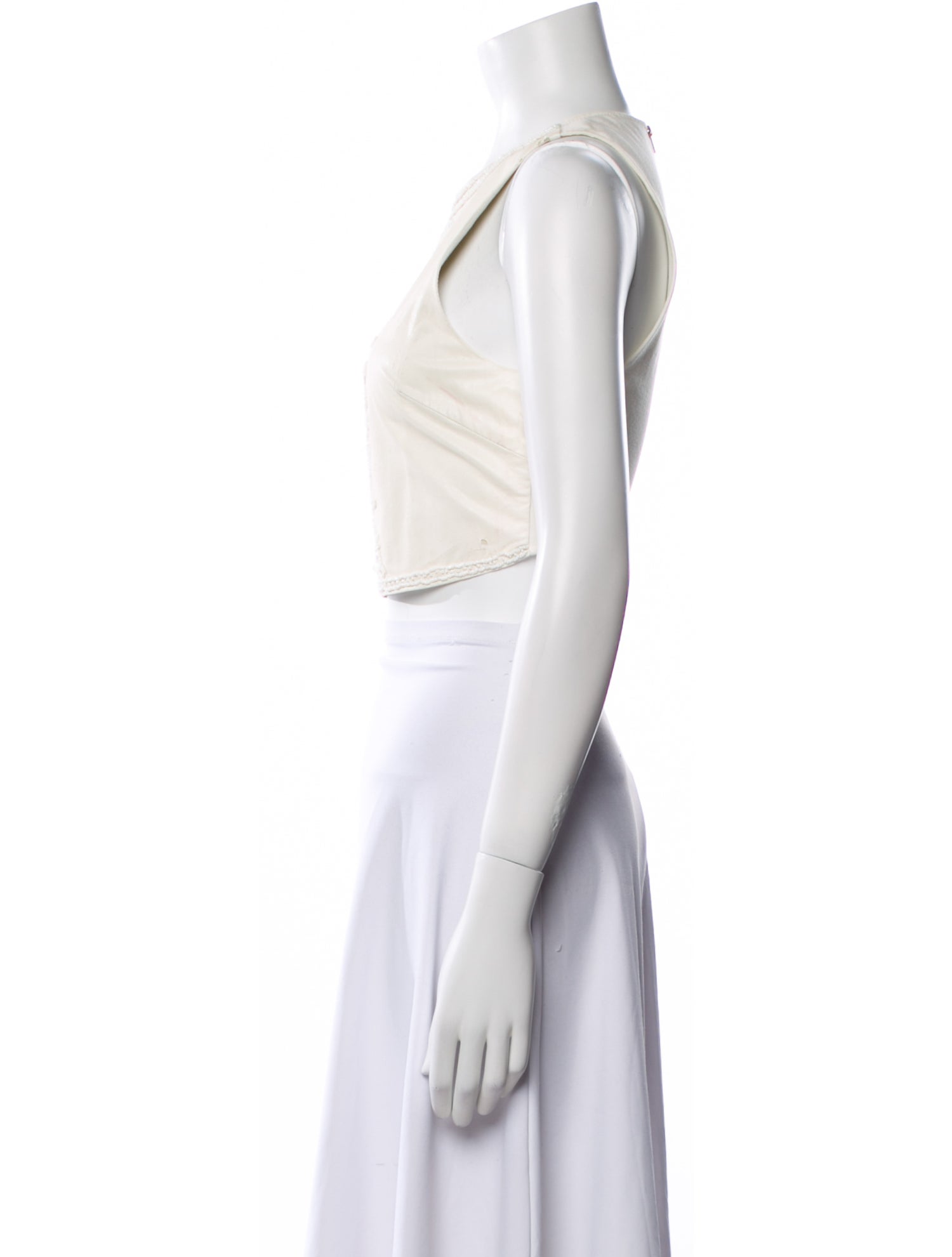 Buttero Scoop Neck Sleeveless Crop Top