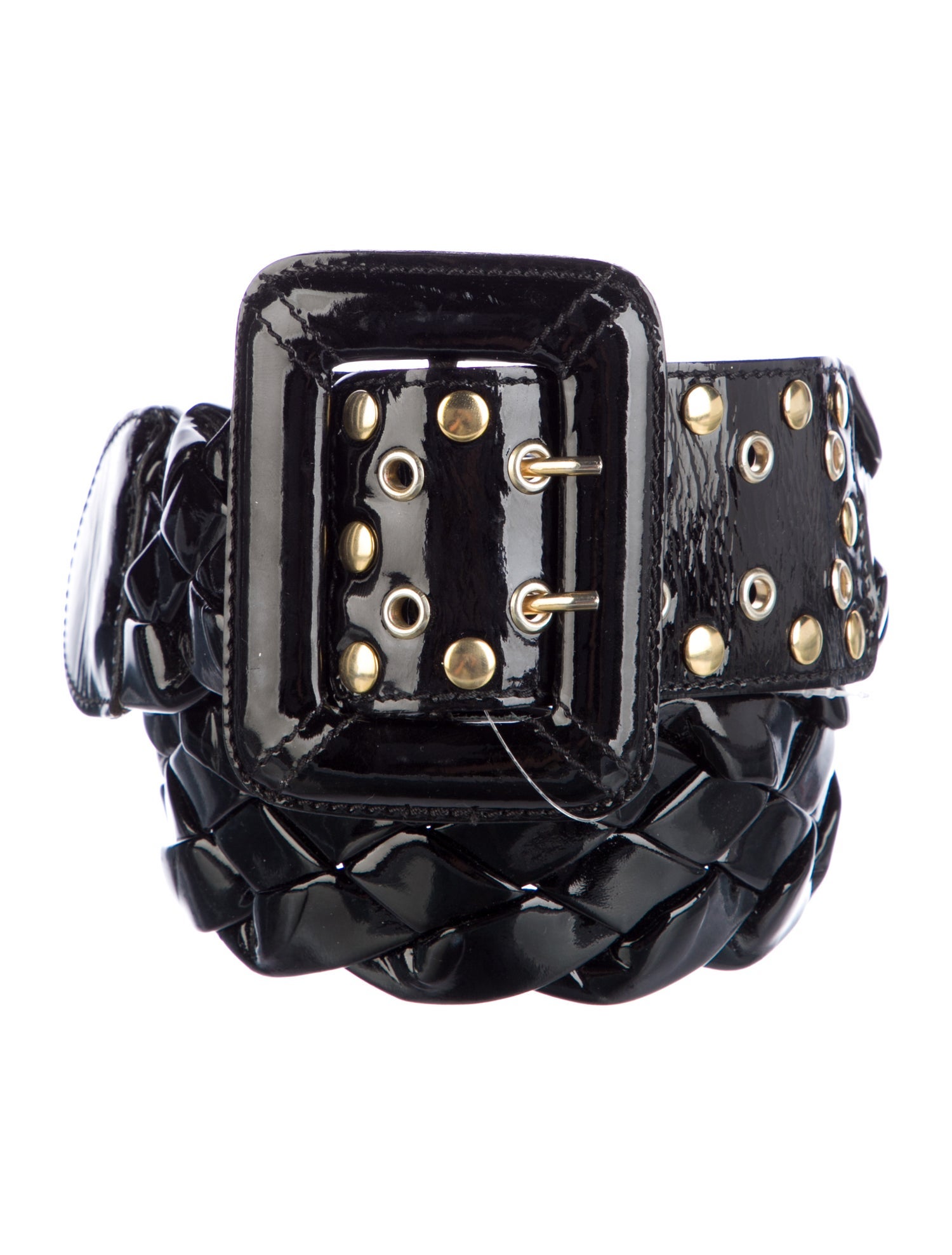 Be & D Wide Patent Leather Waist Belt