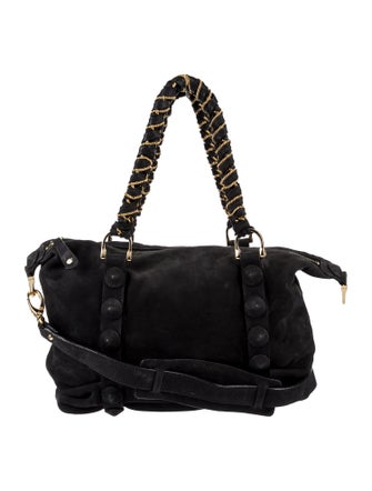 Be & D Suede Top Handle Bag