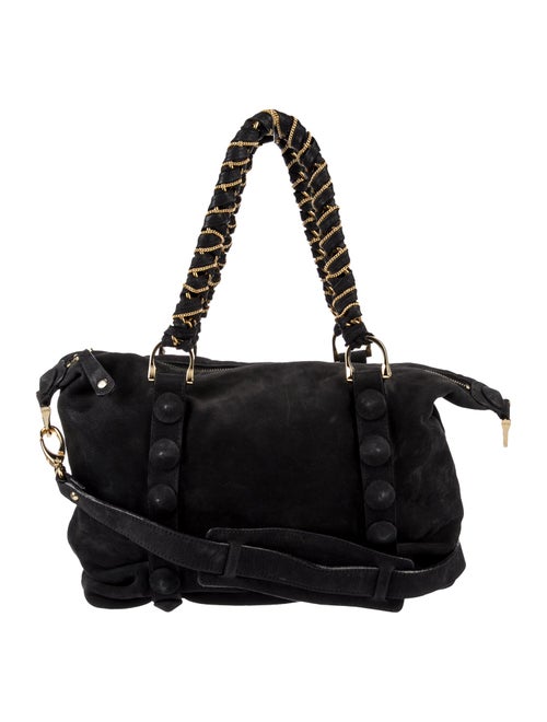 Be & D Suede Top Handle Bag