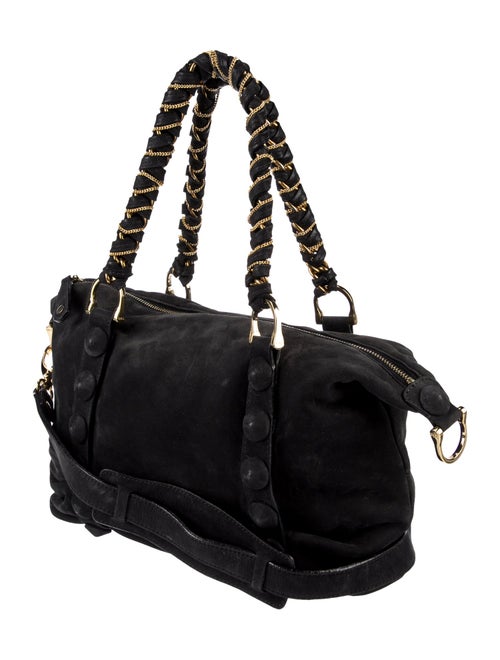 Be & D Suede Top Handle Bag