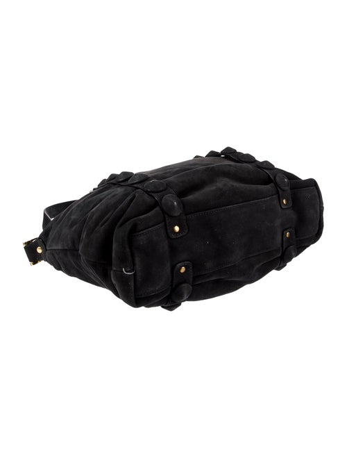 Be & D Suede Top Handle Bag