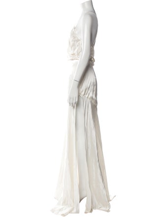 Houghton V-Neck Long Dress