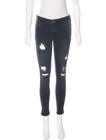 Anine Bing Distressed Skinny Jeans