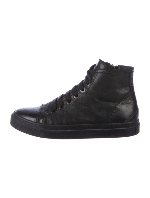 Anine Bing Leather Sneakers Black