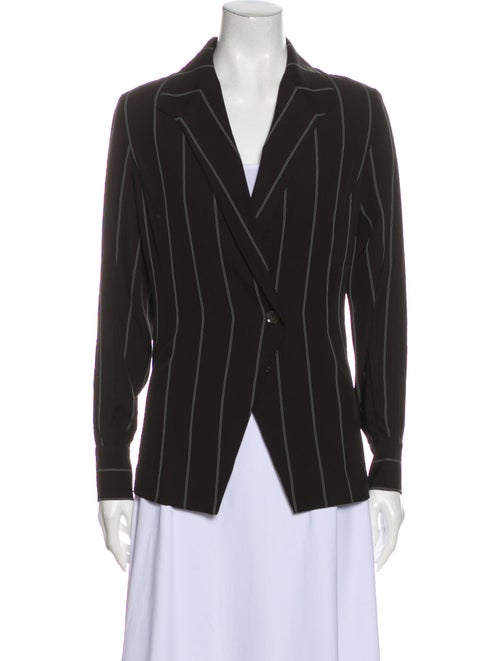Anine Bing Striped Blazer Black