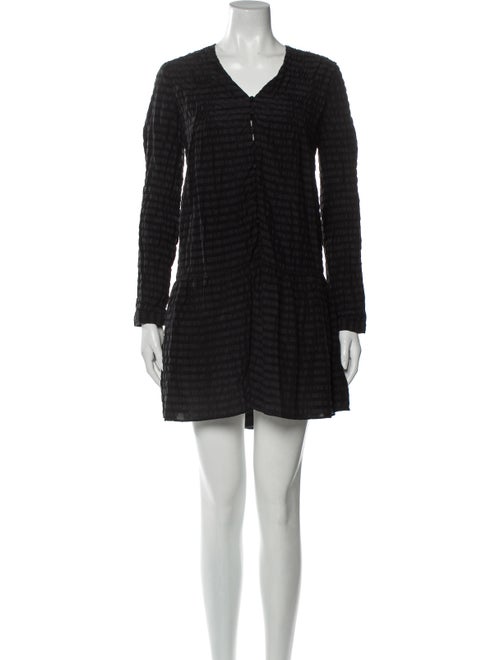 Anine Bing Silk Mini Dress Black
