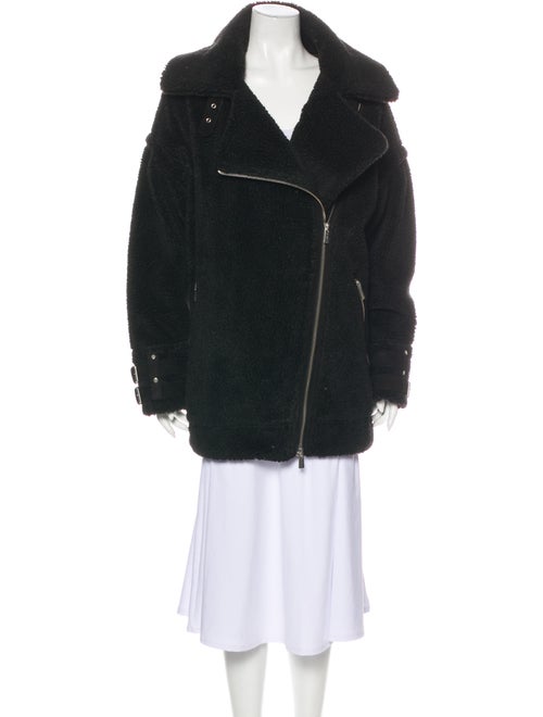 Anine Bing Faux Fur Coat Black