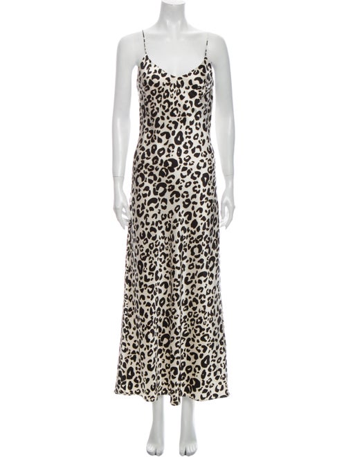 Anine Bing Silk Long Dress White