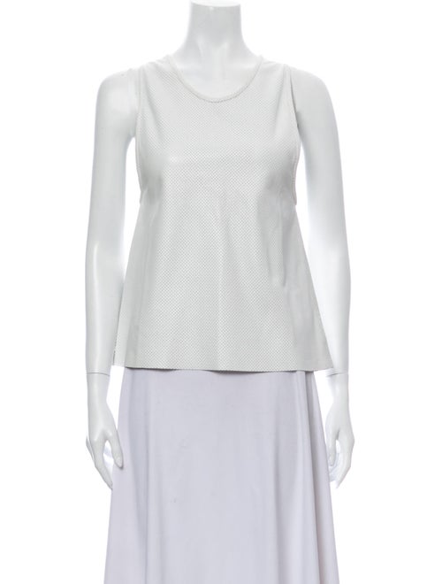 Anine Bing Scoop Neck Sleeveless Top White