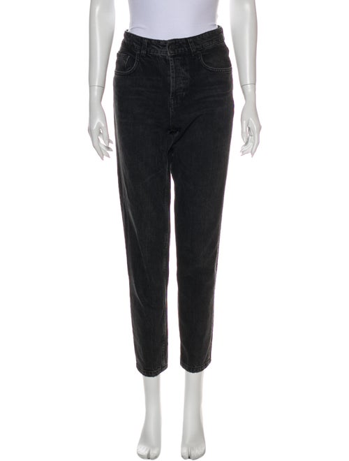 Anine Bing Mid-Rise Skinny Leg Jeans Black