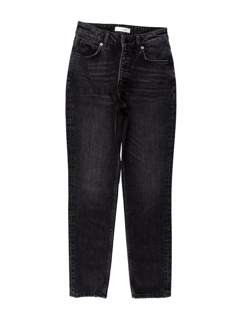 Anine Bing Mid-Rise Skinny Leg Jeans Black