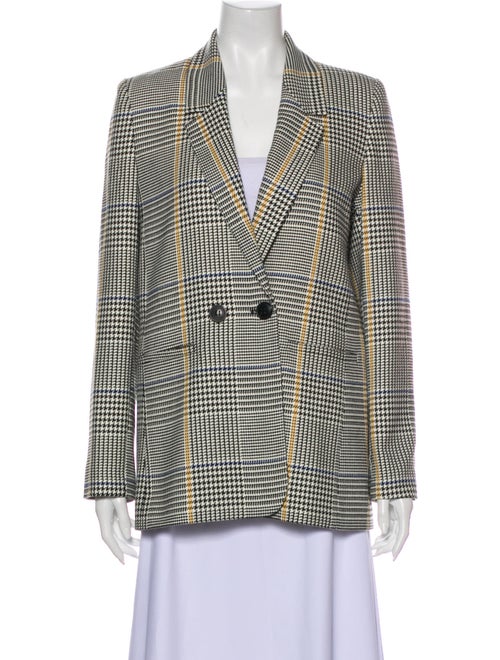 Anine Bing Plaid Print Blazer w/ Tags Black