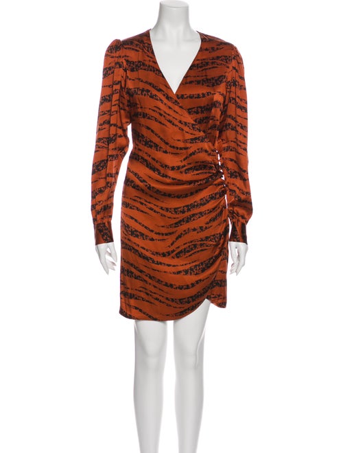 Anine Bing Silk Mini Dress Orange