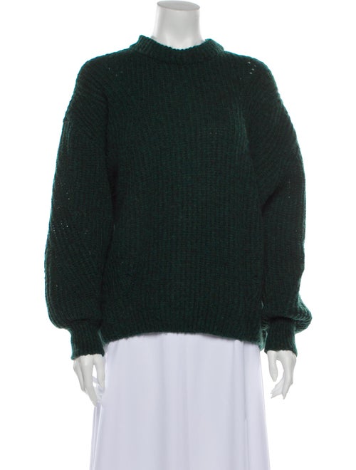 Anine Bing Mock Neck Sweater Green