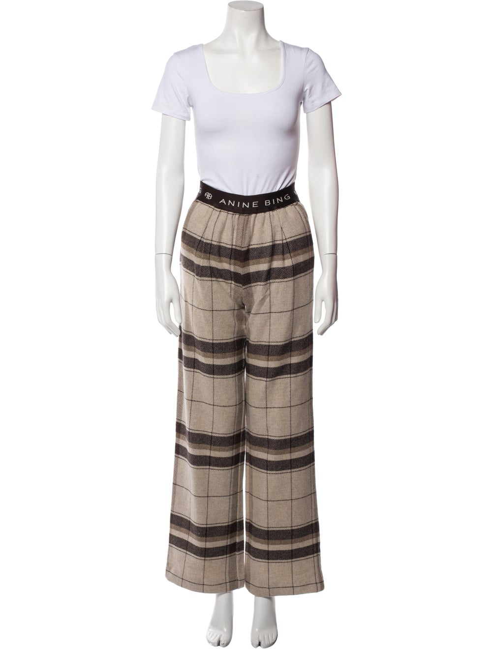 Anine Bing Plaid Print Pant Set w/ Tags - image 4