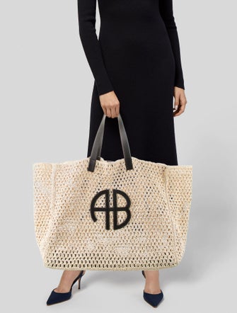 Anine Bing Straw Tote Bag