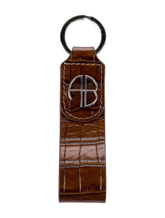 Anine Bing Brown Leather Keychain