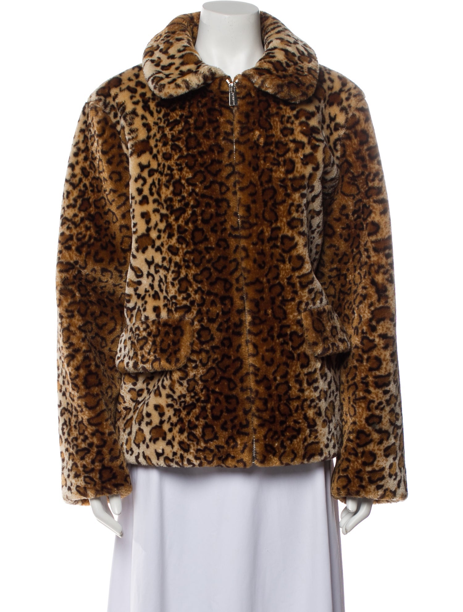 Anine Bing Animal Print Faux Fur Coat