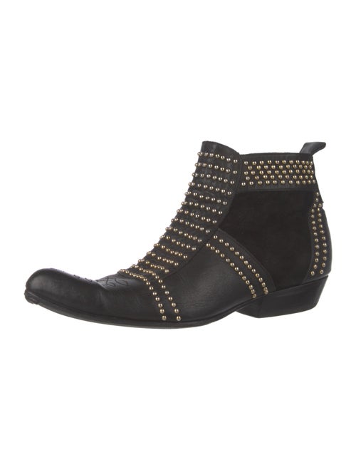 Anine Bing Leather Studded Accents Boots