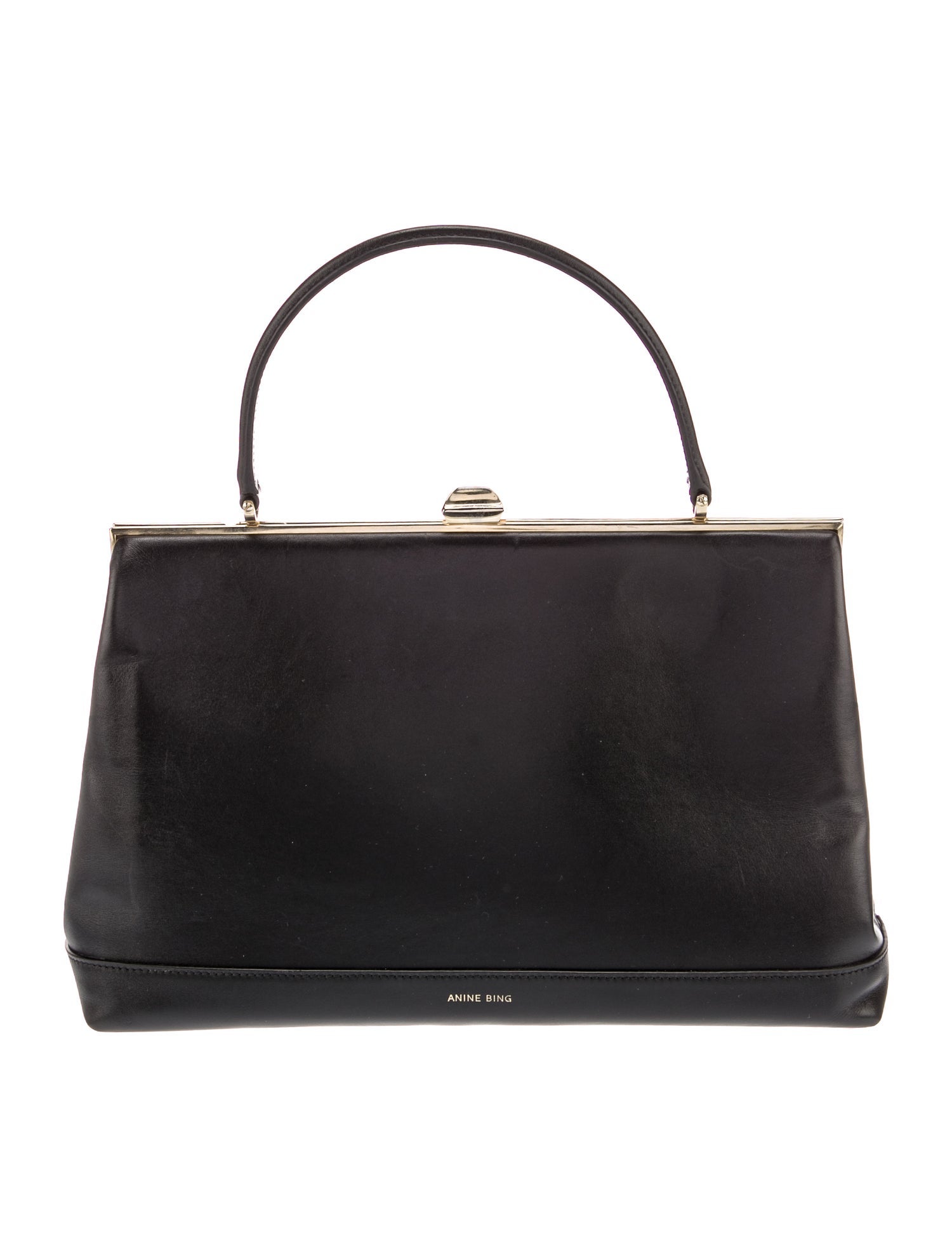Anine Bing Leather Top Handle Bag - Black Handle Bags, Handbags - W6O64114  | The RealReal