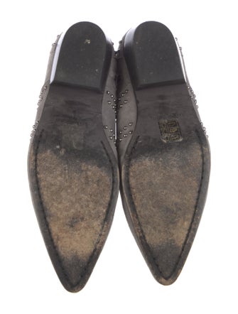 Anine Bing Suede Studded Accents Lace-Up Boots