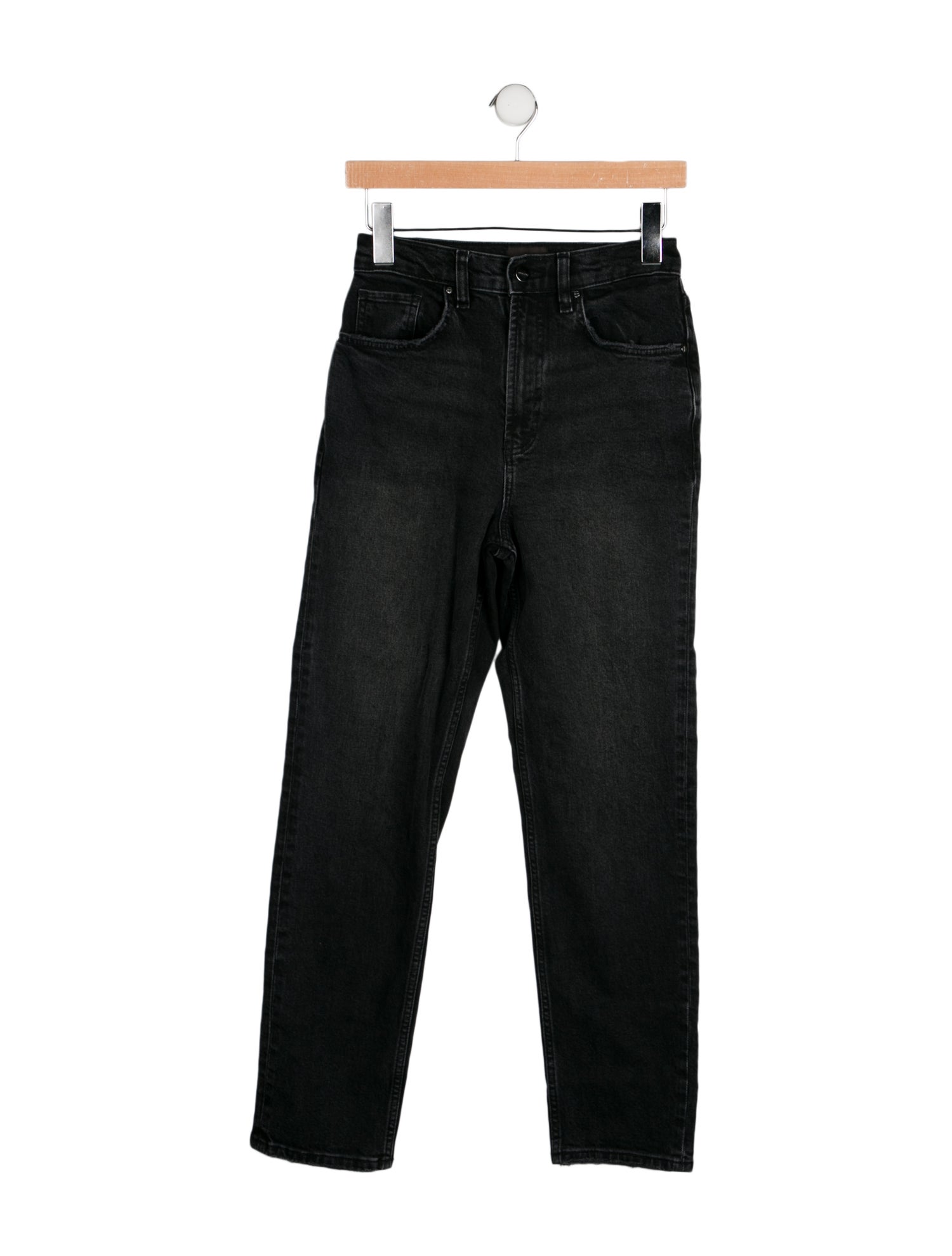 Anine Bing High-Rise Straight Leg Jeans