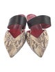 Anine Bing Leather Animal Print Mules
